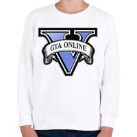 printfashion Grand theft auto V online - Gyerek pulóver - Fehér