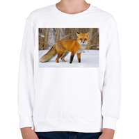 printfashion Vörös róka - Gyerek pulóver - Fehér