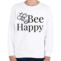 printfashion Bee Happy - Gyerek pulóver - Fehér