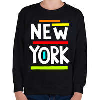 printfashion NEW YORK - Gyerek pulóver - Fekete