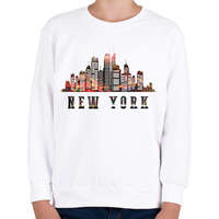 printfashion NEW YORK - Gyerek pulóver - Fehér