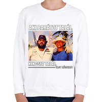 printfashion Bud Spencer és Terence Hill - Gyerek pulóver - Fehér