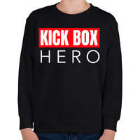 printfashion KICK BOX HERO - Gyerek pulóver - Fekete