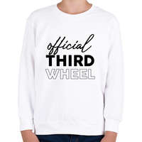 printfashion Official third wheel - Gyerek pulóver - Fehér