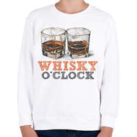 printfashion Whisky o'clock - Gyerek pulóver - Fehér