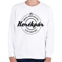 printfashion kerekpar-black - Gyerek pulóver - Fehér