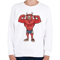 printfashion Modern Minotaurusz - Gyerek pulóver - Fehér