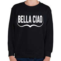 printfashion Bella Ciao bajusz - Gyerek pulóver - Fekete