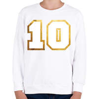 printfashion 10-es mez - Gyerek pulóver - Fehér