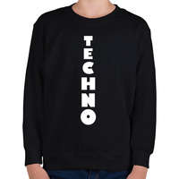 printfashion T E C H N O - Gyerek pulóver - Fekete