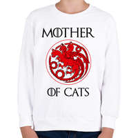 printfashion Mother of Cats - Gyerek pulóver - Fehér
