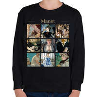 printfashion Manet - részleket - Gyerek pulóver - Fekete