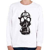 printfashion Metro Toxic Gas Mask (Fekete) - Gyerek pulóver - Fehér