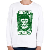 printfashion Graffiti - Gorilla - Gyerek pulóver - Fehér