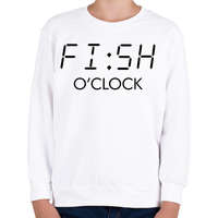 printfashion FISH o'clock - Gyerek pulóver - Fehér