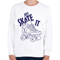 printfashion Just skate it - Gyerek pulóver - Fehér