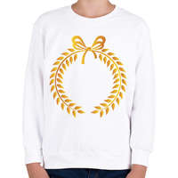 printfashion Arany koszorú - Gyerek pulóver - Fehér