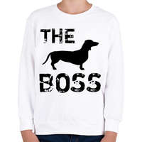 printfashion The boss - Gyerek pulóver - Fehér