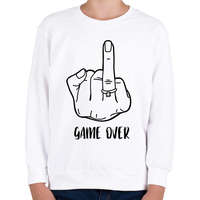printfashion Game OVER - vicces lánybúcsú / legénybúcsú póló felirat - Gyerek pulóver - Fehér