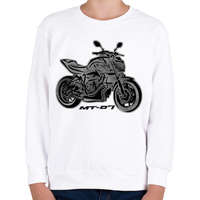 printfashion yamaha mt4 - Gyerek pulóver - Fehér