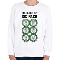 printfashion Six Pack Beer - Gyerek pulóver - Fehér