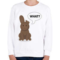 printfashion What? - Csoki nyuszi - Gyerek pulóver - Fehér