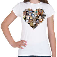 printfashion Meme cat heart - Női póló - Fehér