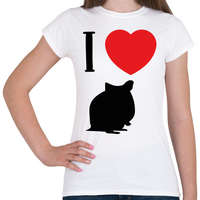 printfashion I love hamster (black) - Női póló - Fehér
