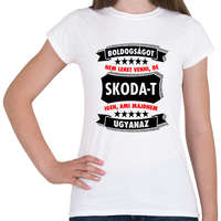 printfashion Boldogság = Skoda - Női póló - Fehér