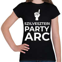 printfashion SZILVESZTERI PARTY ARC - Női póló - Fekete