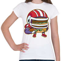 printfashion Burger amerikai focista - Női póló - Fehér