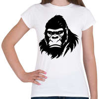 printfashion Gorilla fej - Női póló - Fehér