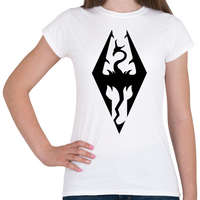 printfashion The Elder Scrolls V - Skyrim Logo - Női póló - Fehér