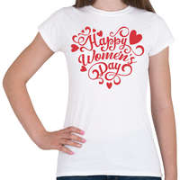 printfashion Happy Women's Day heart - Női póló - Fehér