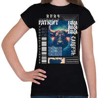 printfashion Taurus - Streetwear style - Női póló - Fekete