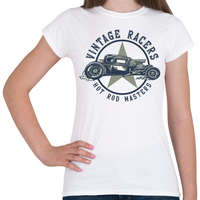 printfashion Hot rod 02 - Vintage racers - Női póló - Fehér