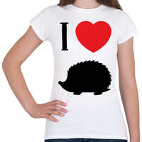 printfashion I love hedgehog (black) - Női póló - Fehér