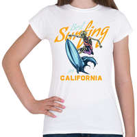 printfashion Szörf 01 - Best Surfing in California - Női póló - Fehér
