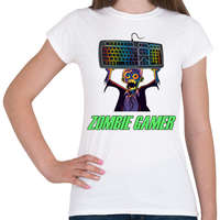 printfashion Zombie Gamer (PC) - Női póló - Fehér