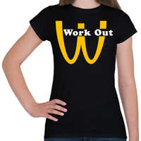 printfashion McDonalds Work Out - Női póló - Fekete