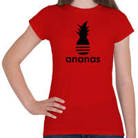 printfashion Ananas - Parody - Női póló - Piros