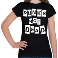 printfashion Punks not dead - Női póló - Fekete