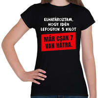 printfashion Fogyókura - Női póló - Fekete