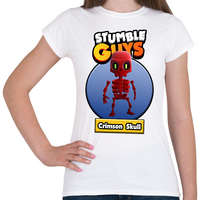 printfashion Crimson Skull - Női póló - Fehér