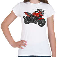 printfashion kawasaki zr7 piros - Női póló - Fehér