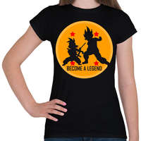 printfashion Dragon Ball - Légy Legenda! - Női póló - Fekete