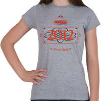 printfashion since-2012-red-black - Női póló - Sport szürke