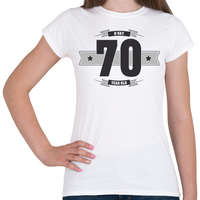 printfashion b-day-70-dark-lightgrey - Női póló - Fehér