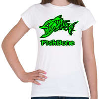 printfashion Fishbone 1 zöld - Női póló - Fehér