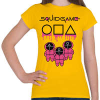 printfashion Squid Game pink-black - Női póló - Sárga